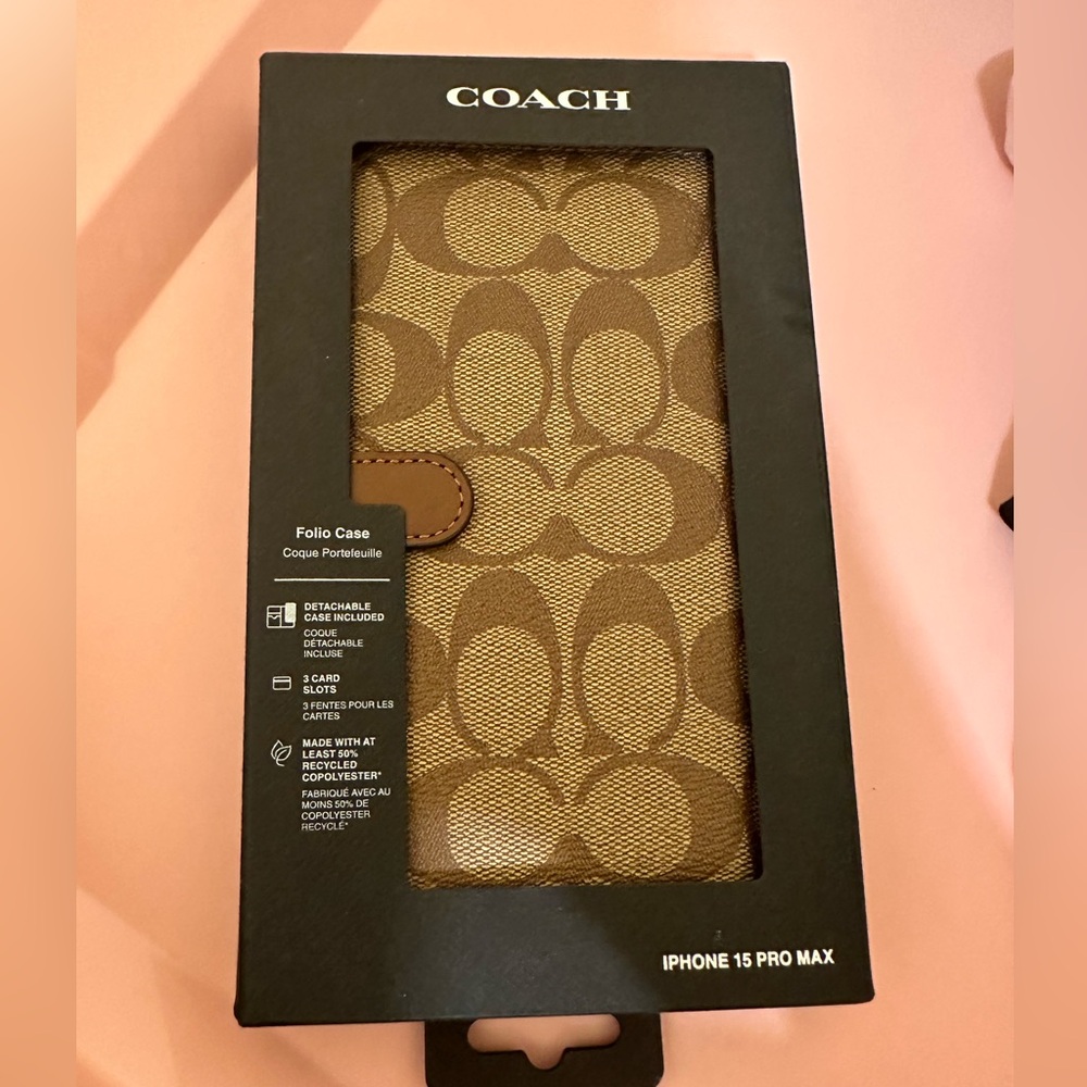 iPhone 15 Pro Max Coach Wallet Case
